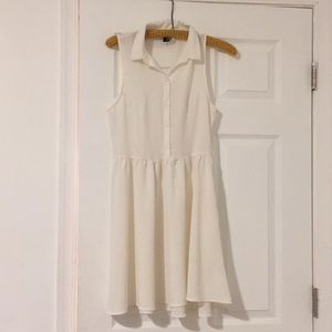 Sheer white business dress